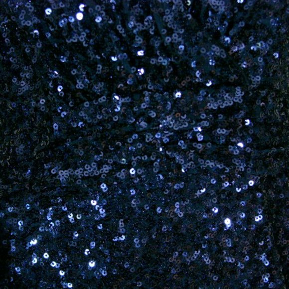 Badgley Mischka Belle Collection “Modele” Navy Sleeveless Sequined Gown Size 8 - Picture 5 of 8